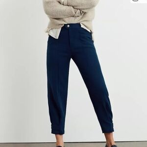 Anthropologie Maeve Magda Tapered Pants Midnight Blue Size 0